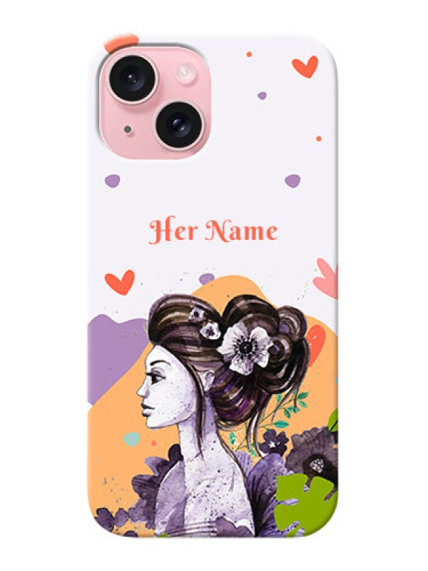Custom iPhone 15 Personalized Phone Case with Woman And Nature Design