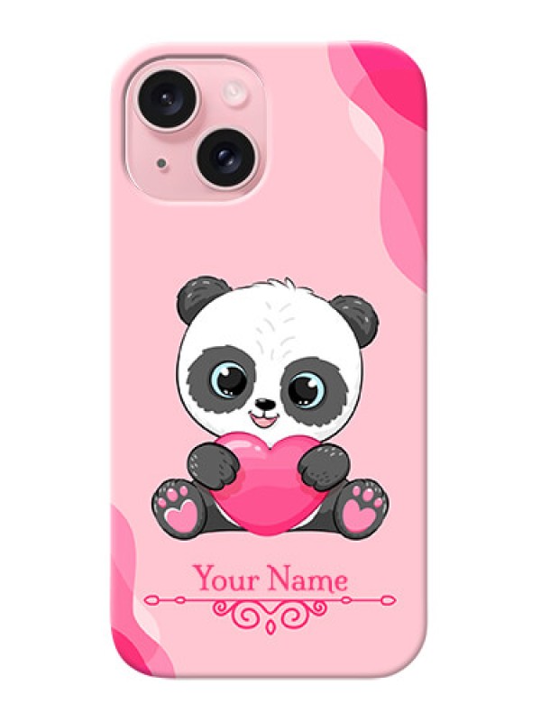 Custom iPhone 15 Custom Mobile Case with Cute Panda Design