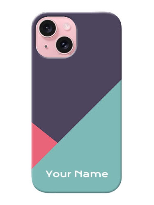 Custom iPhone 15 Custom Mobile Case with Tri Color abstract Design