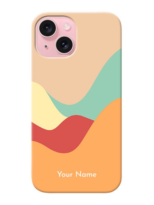 Custom iPhone 15 Personalized Phone Case with Ocean Waves Multiwithcolour Design