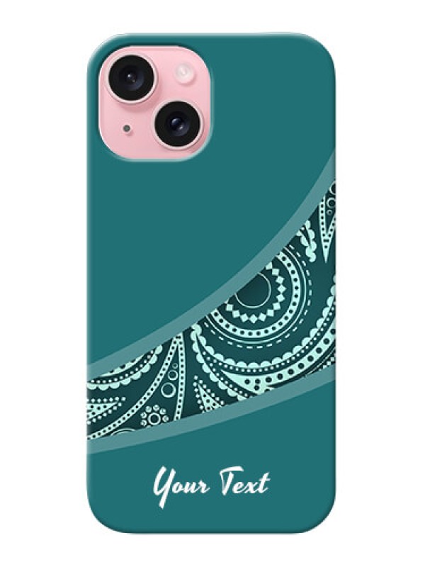 Custom iPhone 15 Photo Printing on Case with semi visible floral Design