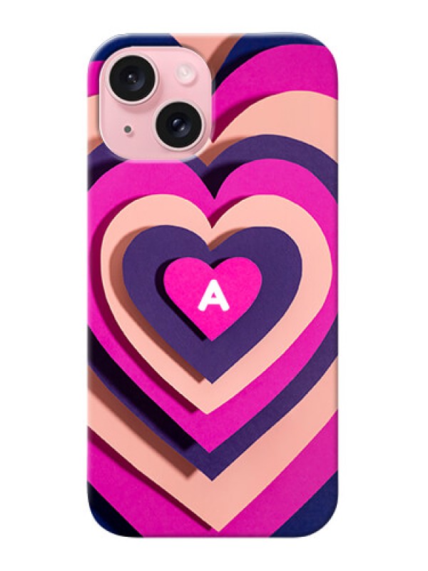 Custom iPhone 15 Custom Mobile Case with Cute Heart Pattern Design