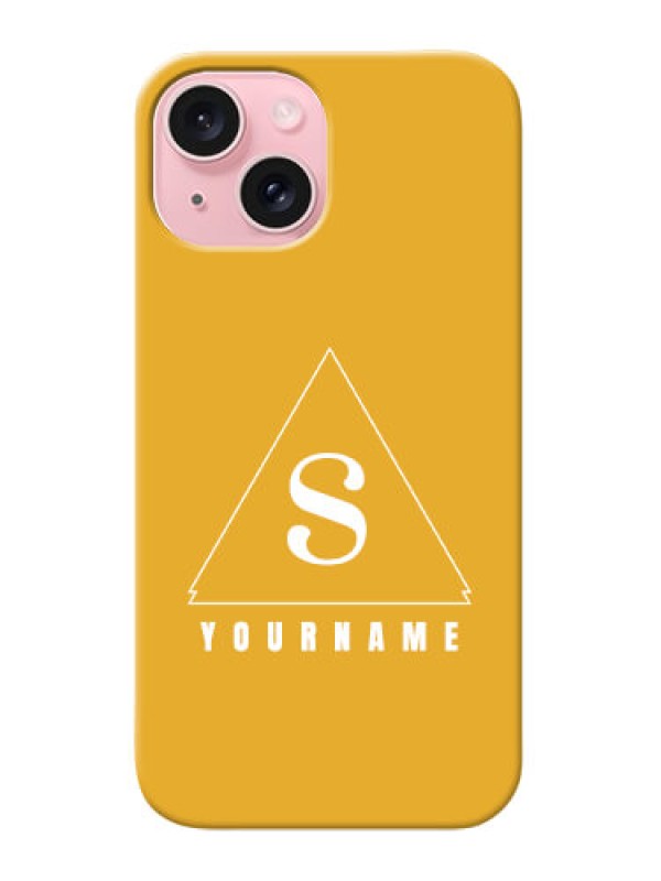 Custom iPhone 15 Personalized Phone Case with simple triangle Design