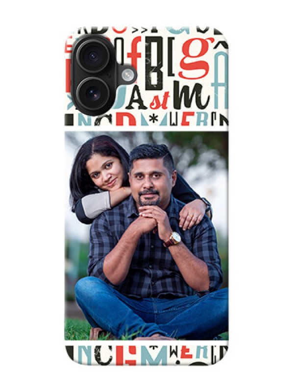 Custom iPhone 16 Plus custom mobile phone covers: Alphabet Design