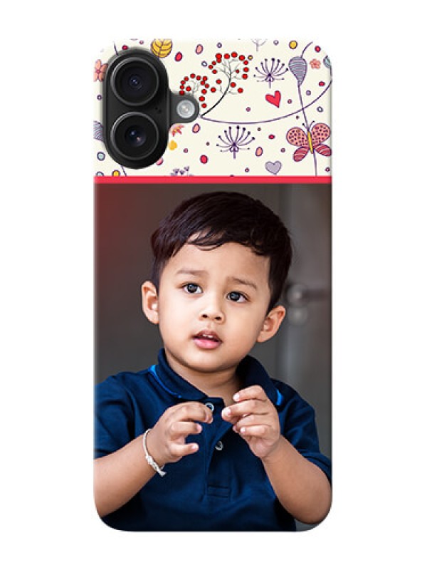 Custom iPhone 16 Plus phone back covers: Premium Floral Design