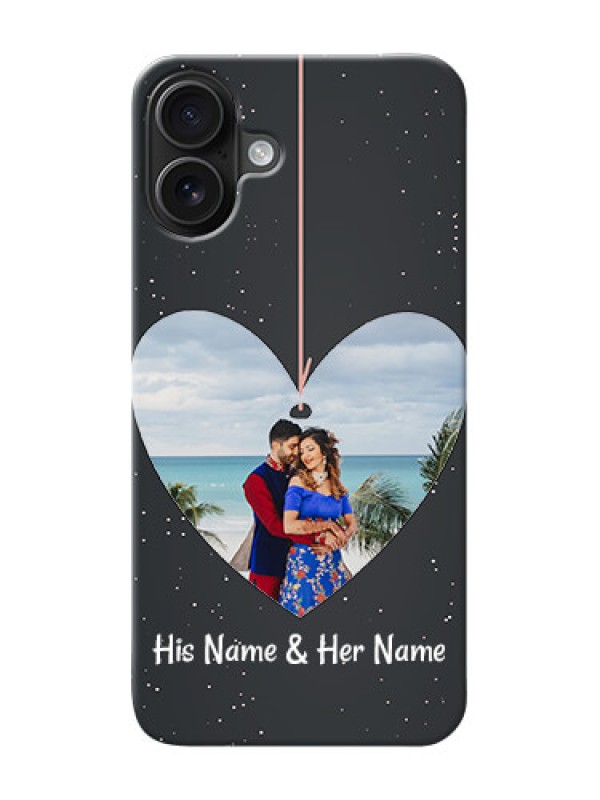 Custom iPhone 16 Plus custom phone cases: Hanging Heart Design