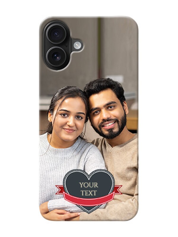 Custom iPhone 16 Plus mobile back covers online: Just Married Couple Design