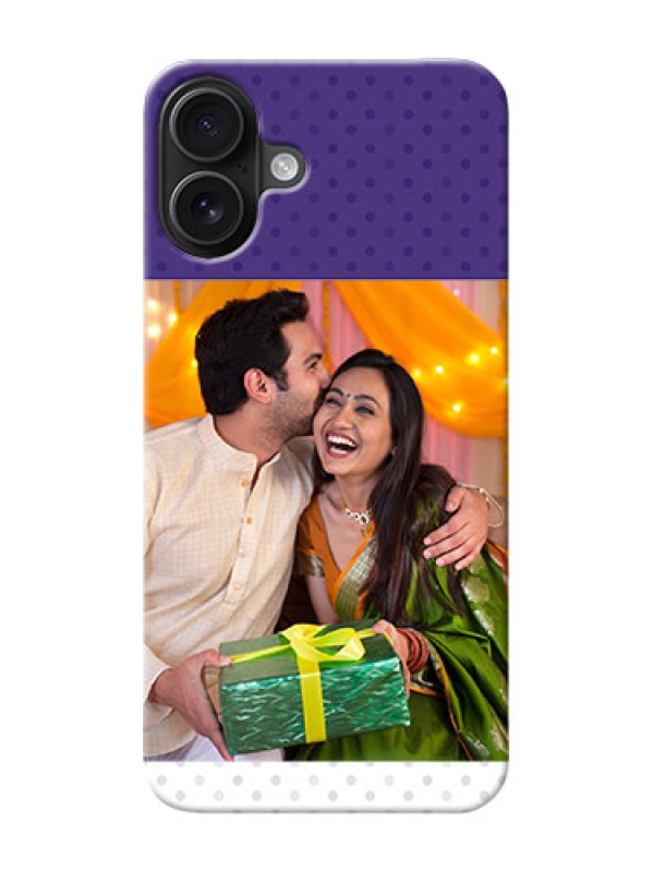 Custom iPhone 16 Plus mobile phone cases: Violet Pattern Design