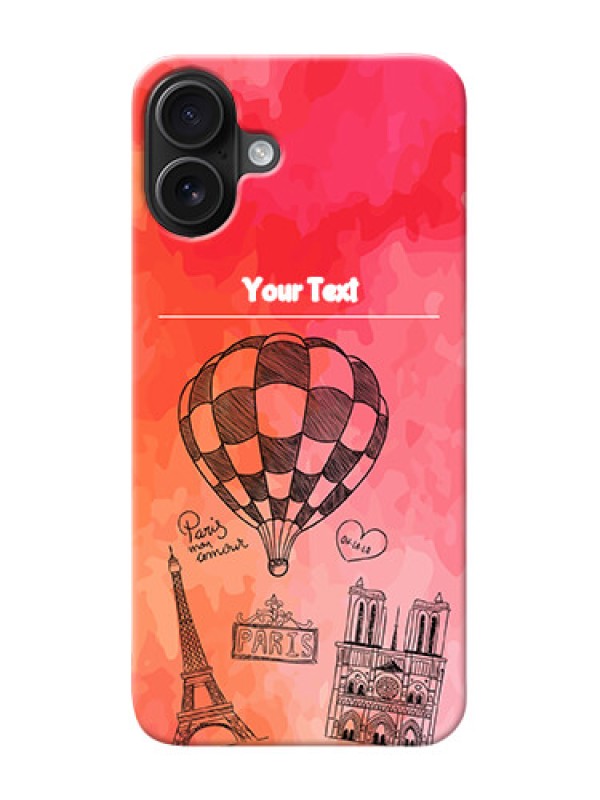 Custom iPhone 16 Plus Personalized Mobile Covers: Paris Theme Design