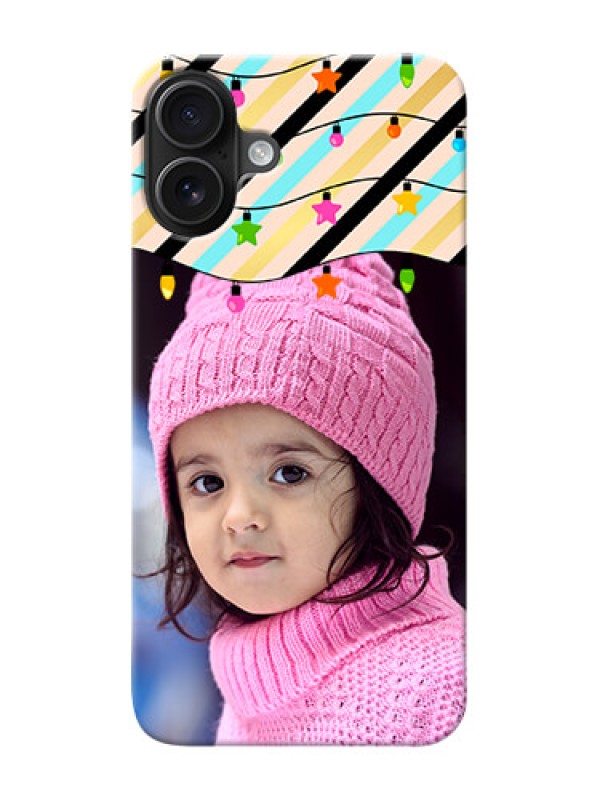 Custom iPhone 16 Plus Personalized Mobile Covers: Lights Hanging Design