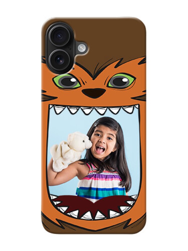 Custom iPhone 16 Plus Phone Covers: Owl Monster Back Case Design