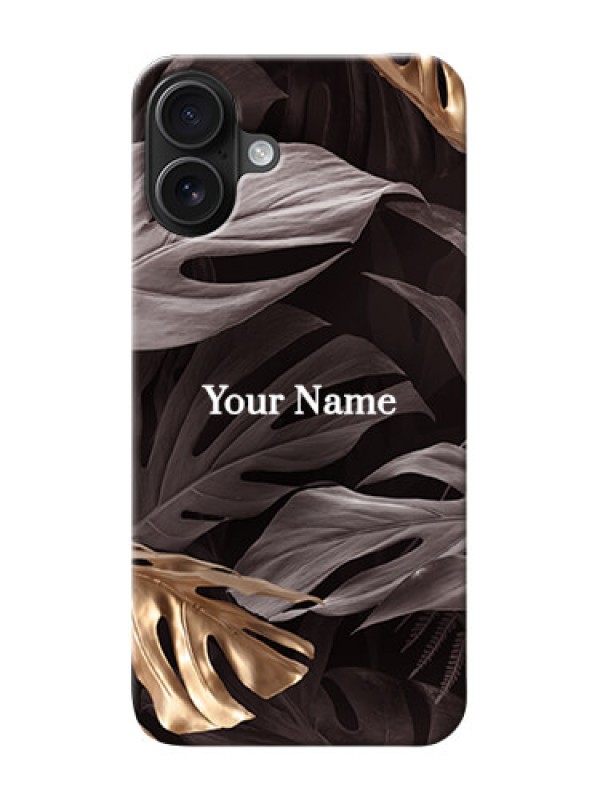 Custom iPhone 16 Plus Personalised Phone Case with Wild Leaves digital paint Design