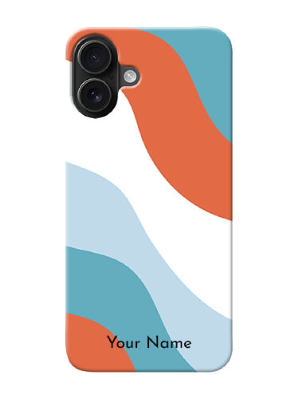 Custom iPhone 16 Plus Custom Mobile Case with coloured Waves Design