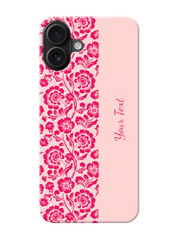 Custom iPhone 16 Plus Custom Phone Case with Attractive Floral Pattern Design