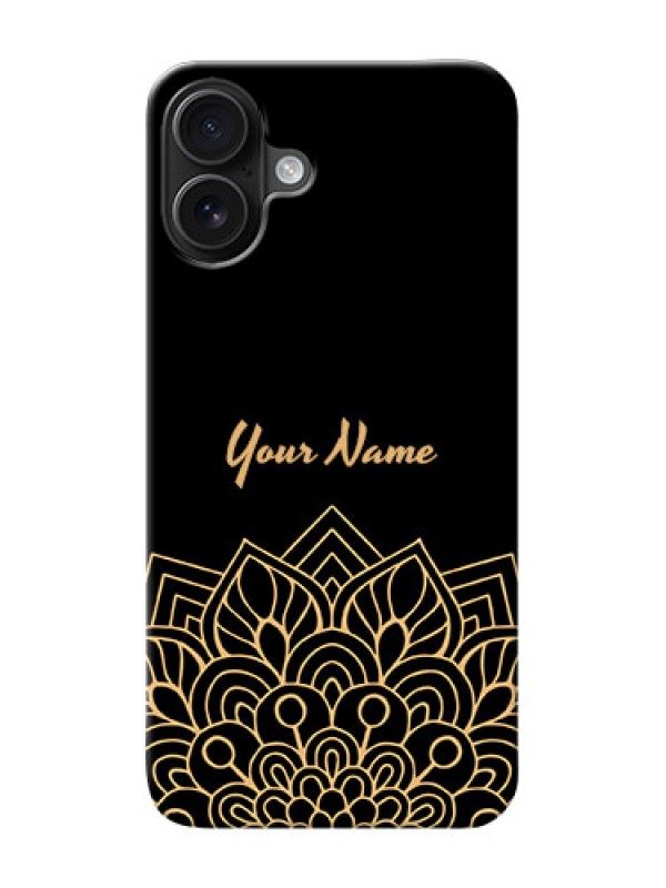 Custom iPhone 16 Plus Custom Phone Case with Golden mandala Design