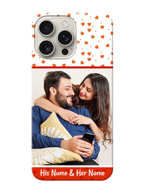 Custom iPhone 16 Pro Max Phone Back Covers: Orange Love Symbol Design