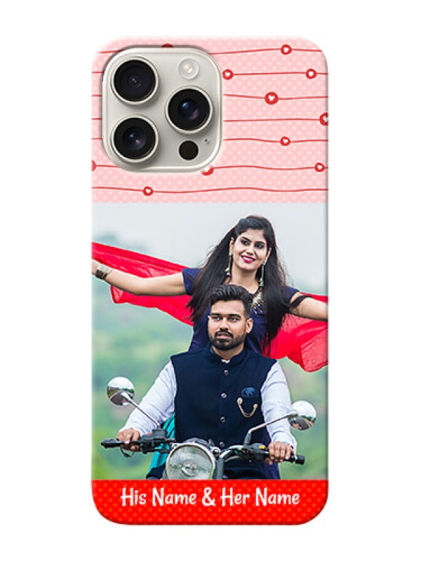 Custom iPhone 16 Pro Max Custom Phone Cases: Red Pattern Case Design