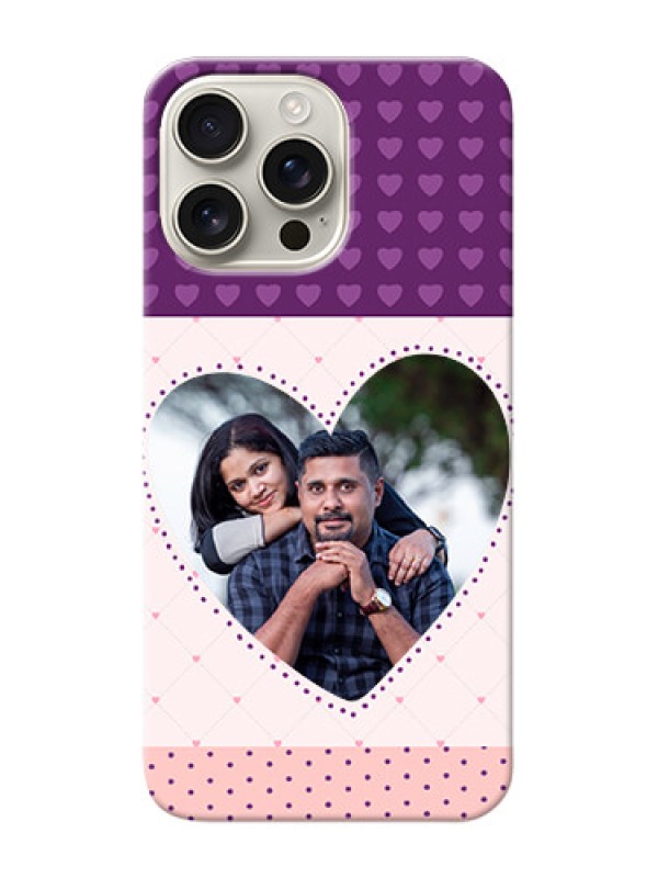 Custom iPhone 16 Pro Max Mobile Back Covers: Violet Love Dots Design