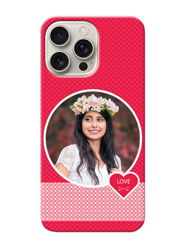 Custom iPhone 16 Pro Max Mobile Covers Online: Pink Pattern Design