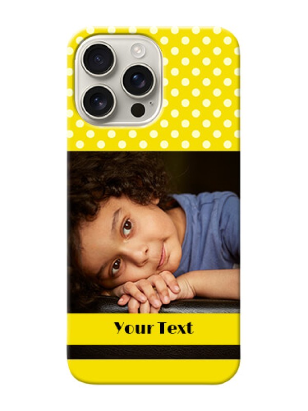 Custom iPhone 16 Pro Max Custom Mobile Covers: Bright Yellow Case Design