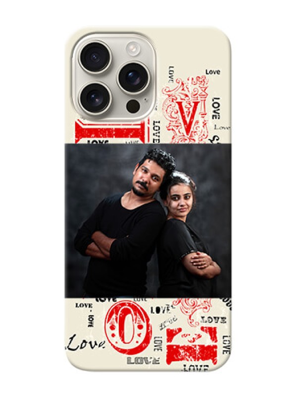 Custom iPhone 16 Pro Max mobile cases online: Trendy Love Design Case