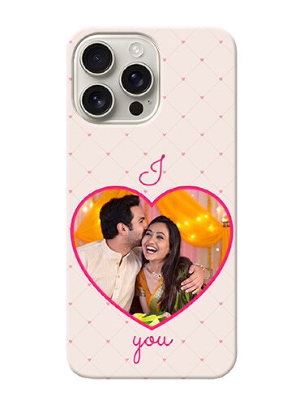 Custom iPhone 16 Pro Max Personalized Mobile Covers: Heart Shape Design