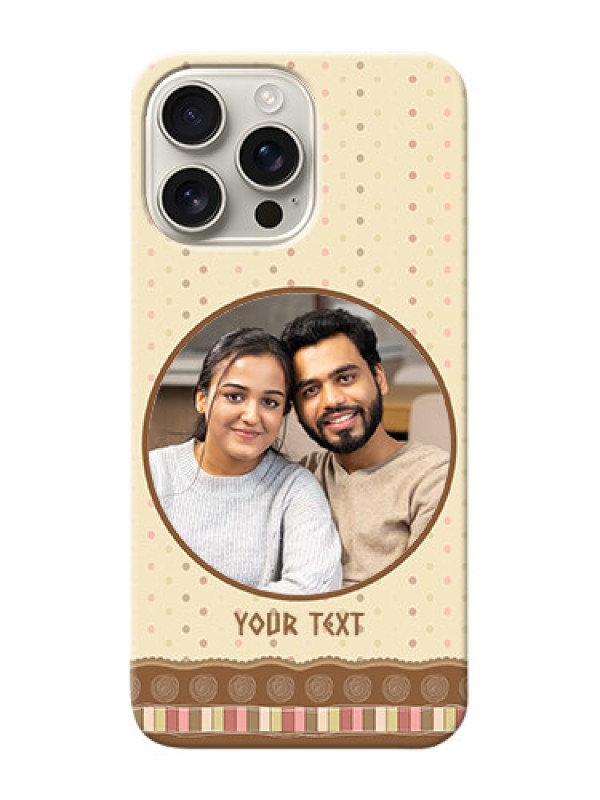 Custom iPhone 16 Pro Max Mobile Cases: Brown Dotted Mobile Case Design