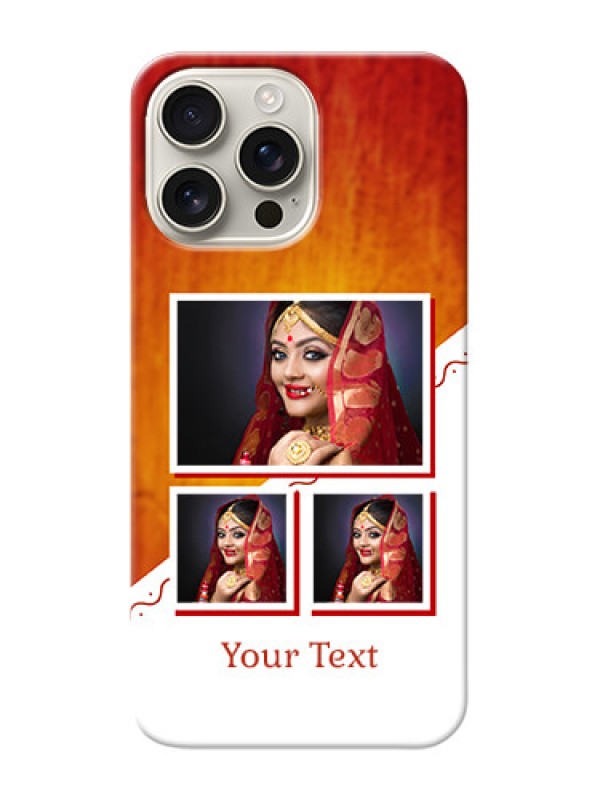 Custom iPhone 16 Pro Max Personalised Phone Cases: Wedding Memories Design