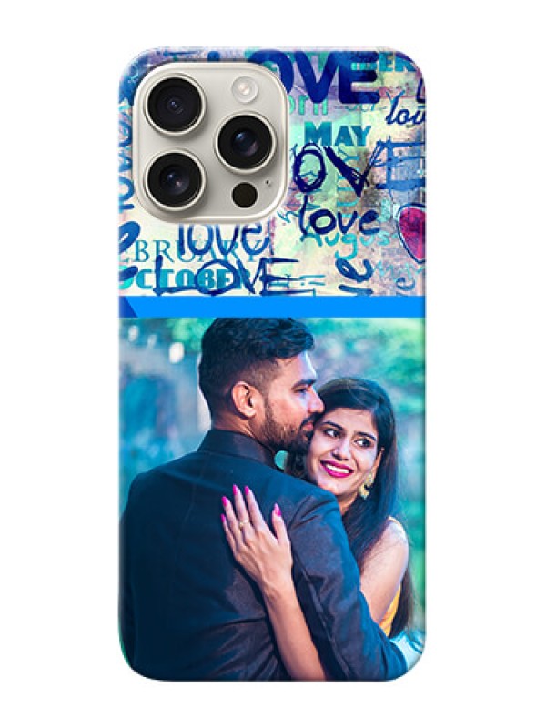 Custom iPhone 16 Pro Max Mobile Covers Online: Colorful Love Design