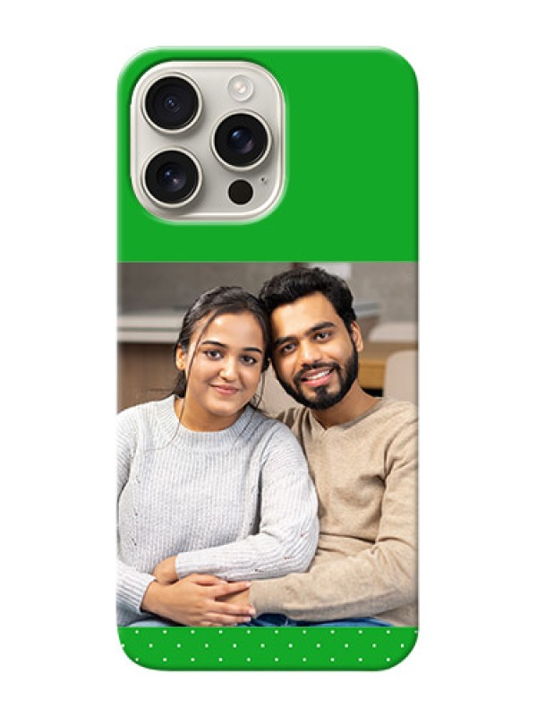 Custom iPhone 16 Pro Max Personalised mobile covers: Green Pattern Design