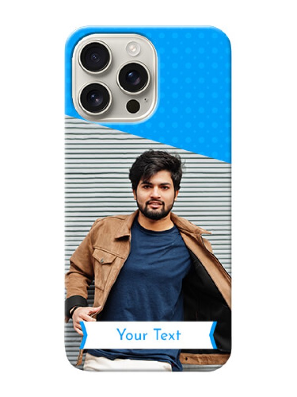 Custom iPhone 16 Pro Max Personalized Mobile Covers: Simple Blue Color Dotted Design