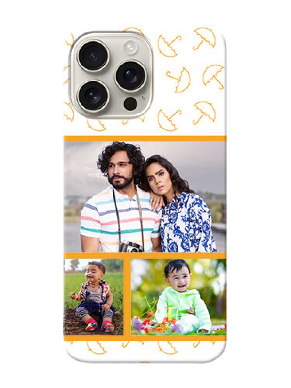 Custom iPhone 16 Pro Max Personalised Phone Cases: Yellow Pattern Design