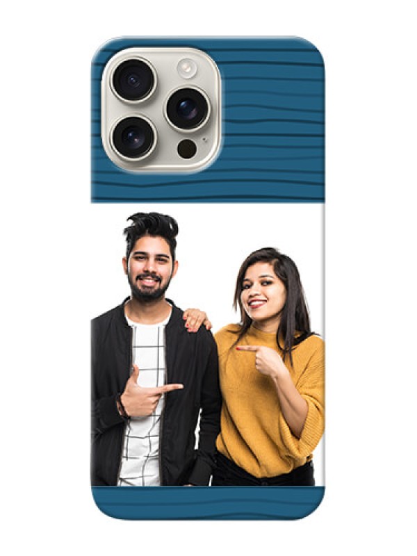 Custom iPhone 16 Pro Max Custom Phone Cases: Blue Pattern Cover Design