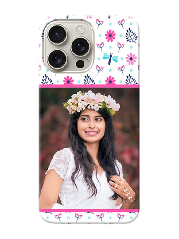 Custom iPhone 16 Pro Max Mobile Covers: Colorful Flower Design