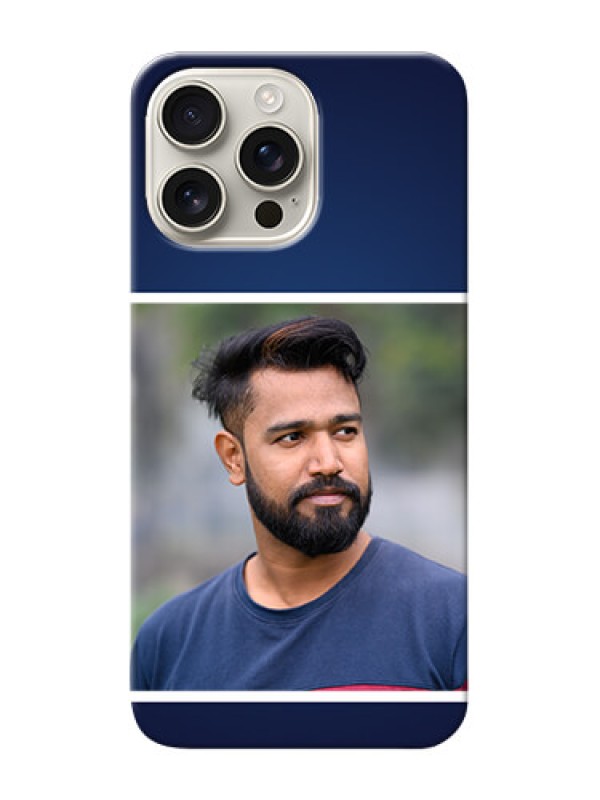 Custom iPhone 16 Pro Max Mobile Cases: Simple Royal Blue Design