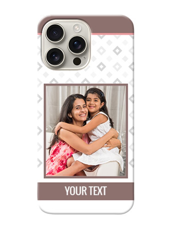 Custom iPhone 16 Pro Max custom back covers: Simple Diamond Design