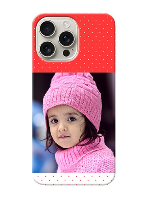 Custom iPhone 16 Pro Max personalised phone covers: Red Pattern Design