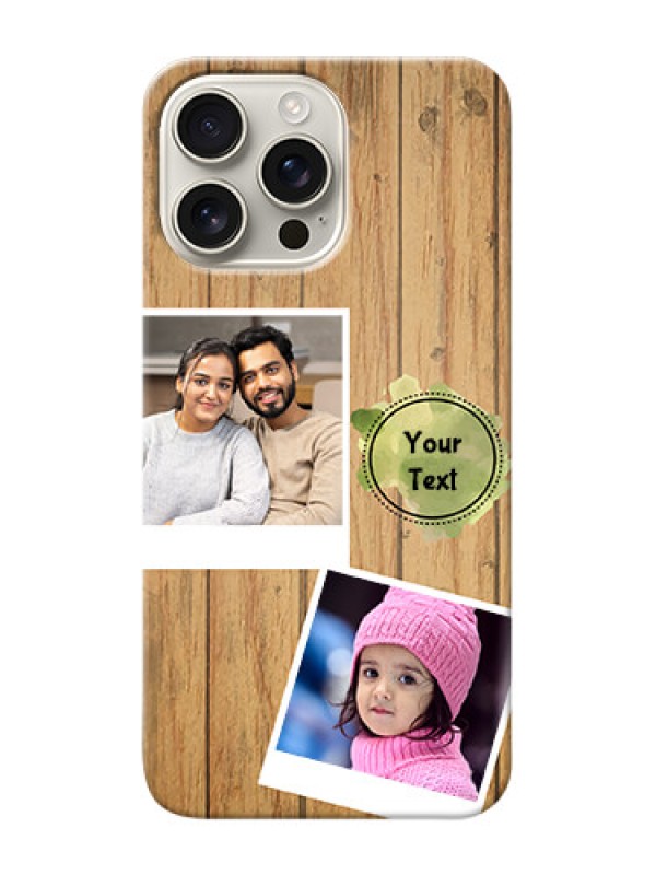 Custom iPhone 16 Pro Max Custom Mobile Phone Covers: Wooden Texture Design