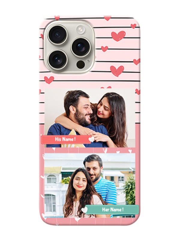 Custom iPhone 16 Pro Max custom mobile covers: Photo with Heart Design
