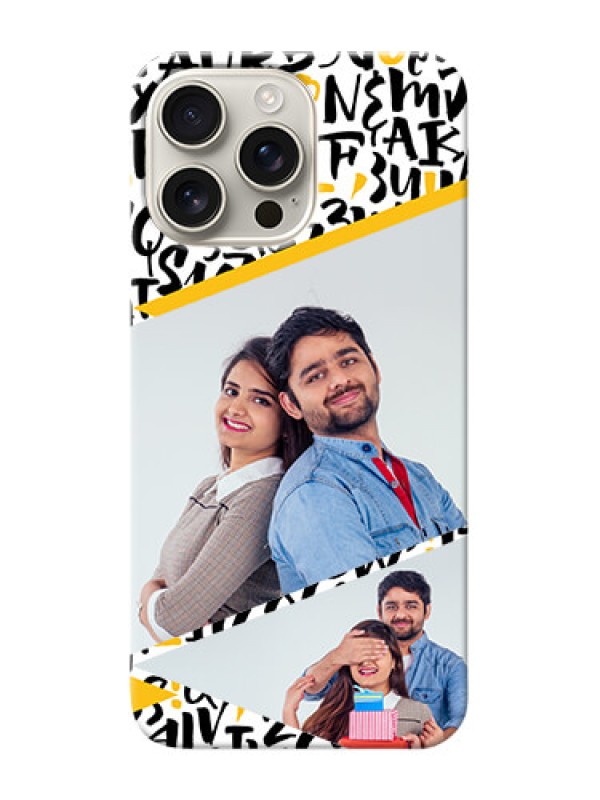 Custom iPhone 16 Pro Max Phone Back Covers: Letters Pattern Design