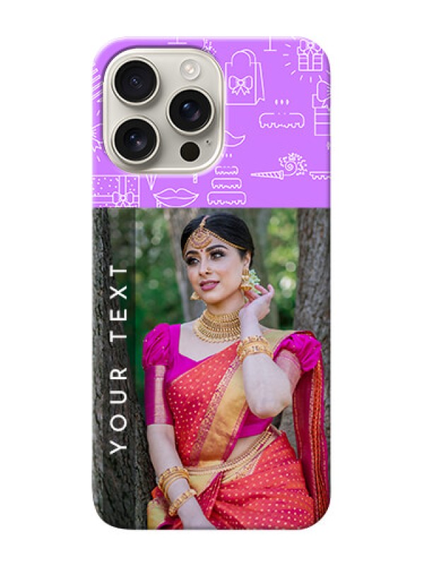 Custom iPhone 16 Pro Max Personalized Phone Cases: Birthday Icons Design