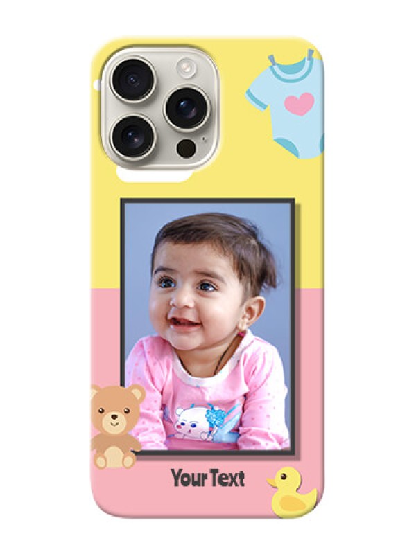Custom iPhone 16 Pro Max Back Covers: Kids 2 Color Design