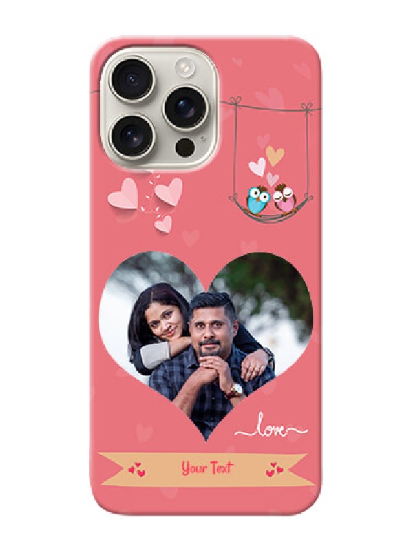 Custom iPhone 16 Pro Max custom phone covers: Peach Color Love Design