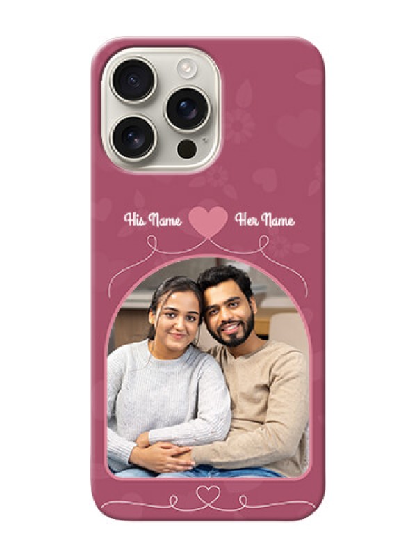 Custom iPhone 16 Pro Max mobile phone covers: Love Floral Design