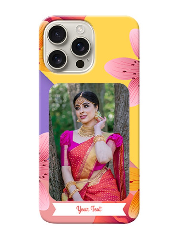 Custom iPhone 16 Pro Max Mobile Covers: 3 Image With Vintage Floral Design