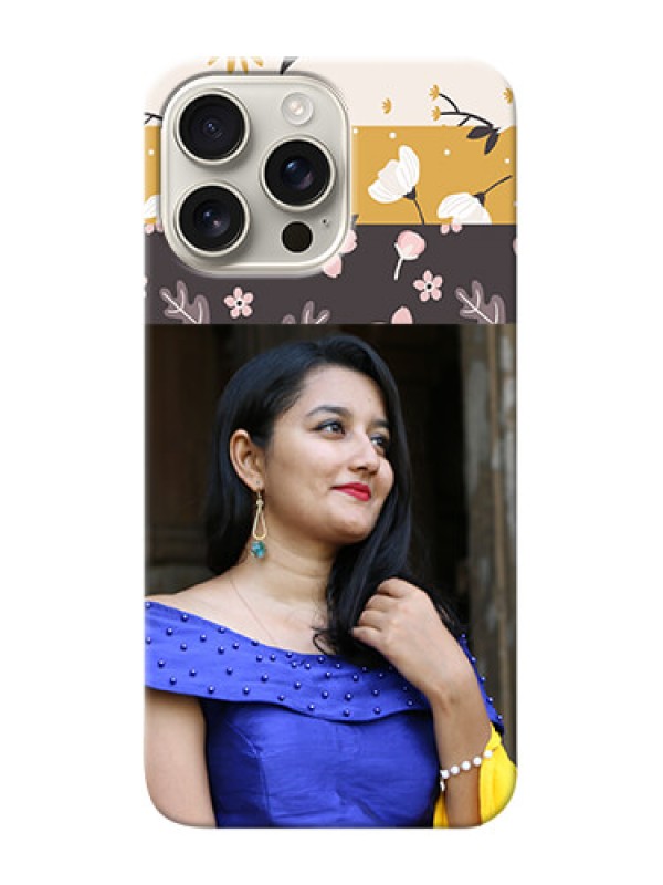 Custom iPhone 16 Pro Max mobile cases online: Stylish Floral Design