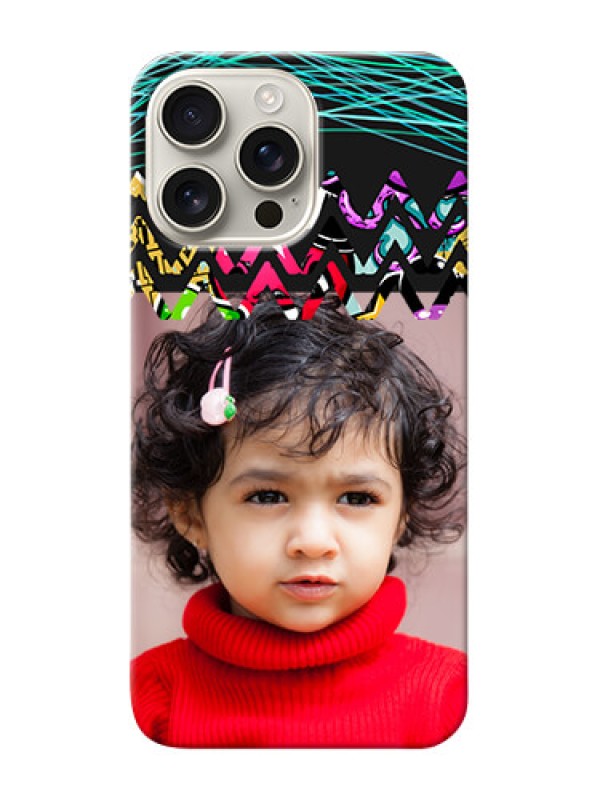 Custom iPhone 16 Pro Max personalized phone covers: Neon Abstract Design