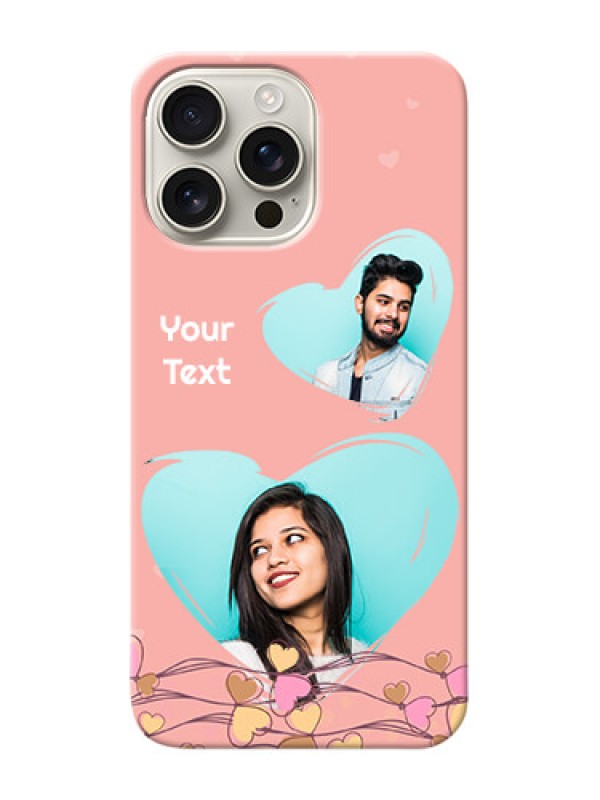 Custom iPhone 16 Pro Max customized phone cases: Love Doodle Design