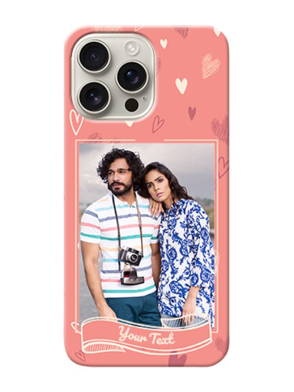 Custom iPhone 16 Pro Max custom mobile phone cases: love doodle art Design