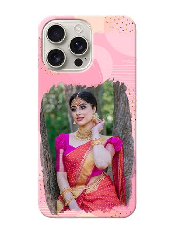 Custom iPhone 16 Pro Max Phone Covers for Girls: Gold Glitter Splash Design